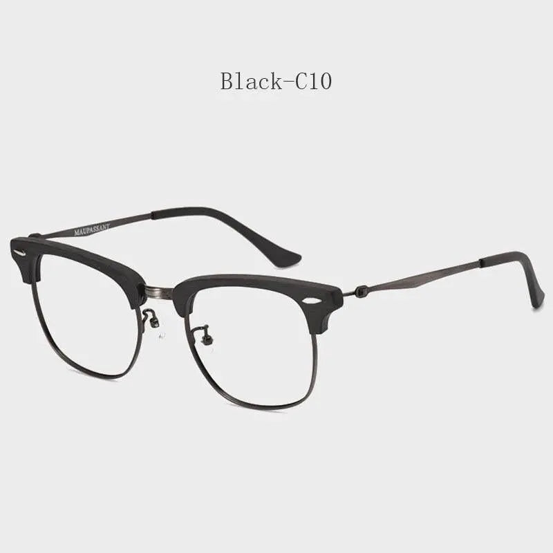 Men's Round Full Rim Alloy Prescription Glasses 8057 — view 2 | Rx Spectacle