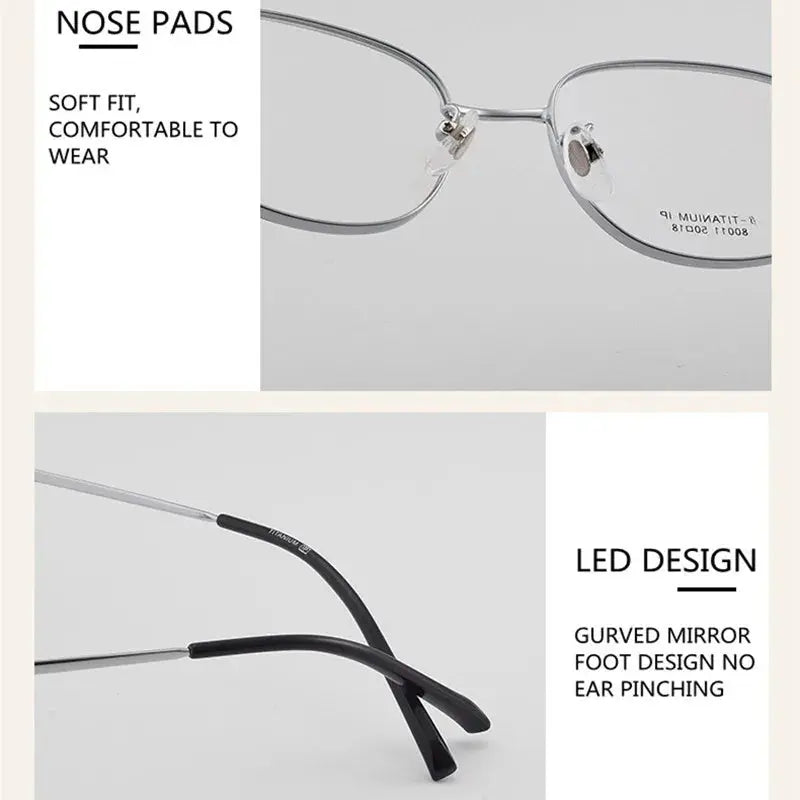 Unisex Irregular Full Rim Alloy Reading Glasses 80011 — view 4 | Rx Spectacle