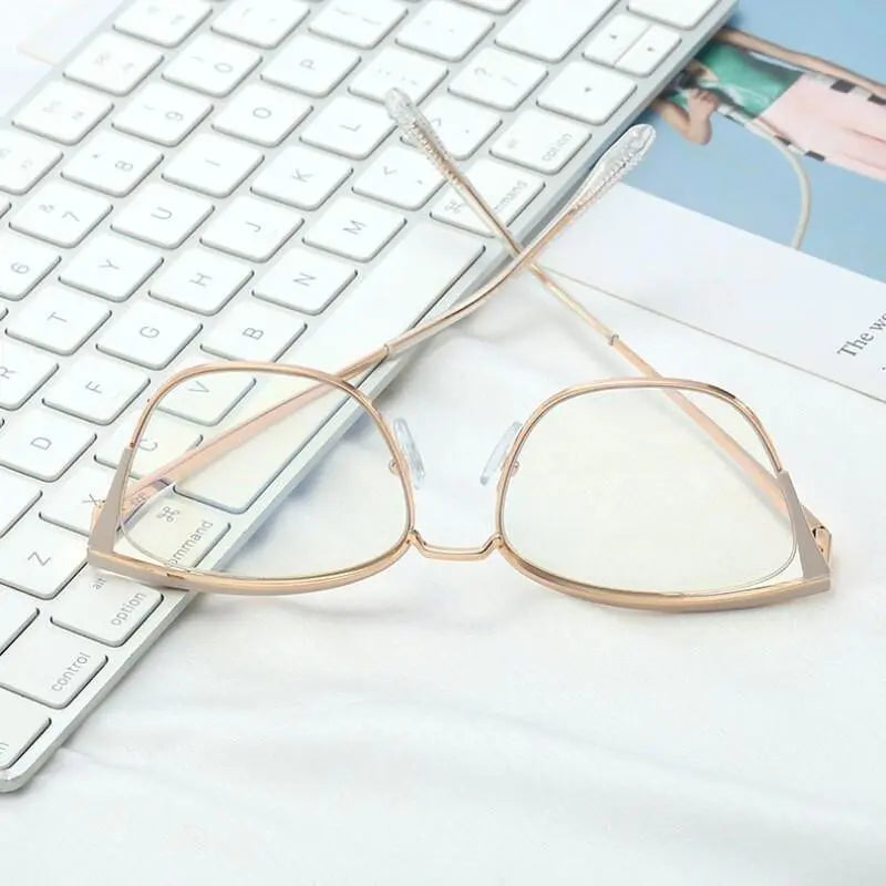 Women's Cat Eye Full Rim TR90 Prescription Glasses 95778 — view 9 | Rx Spectacle