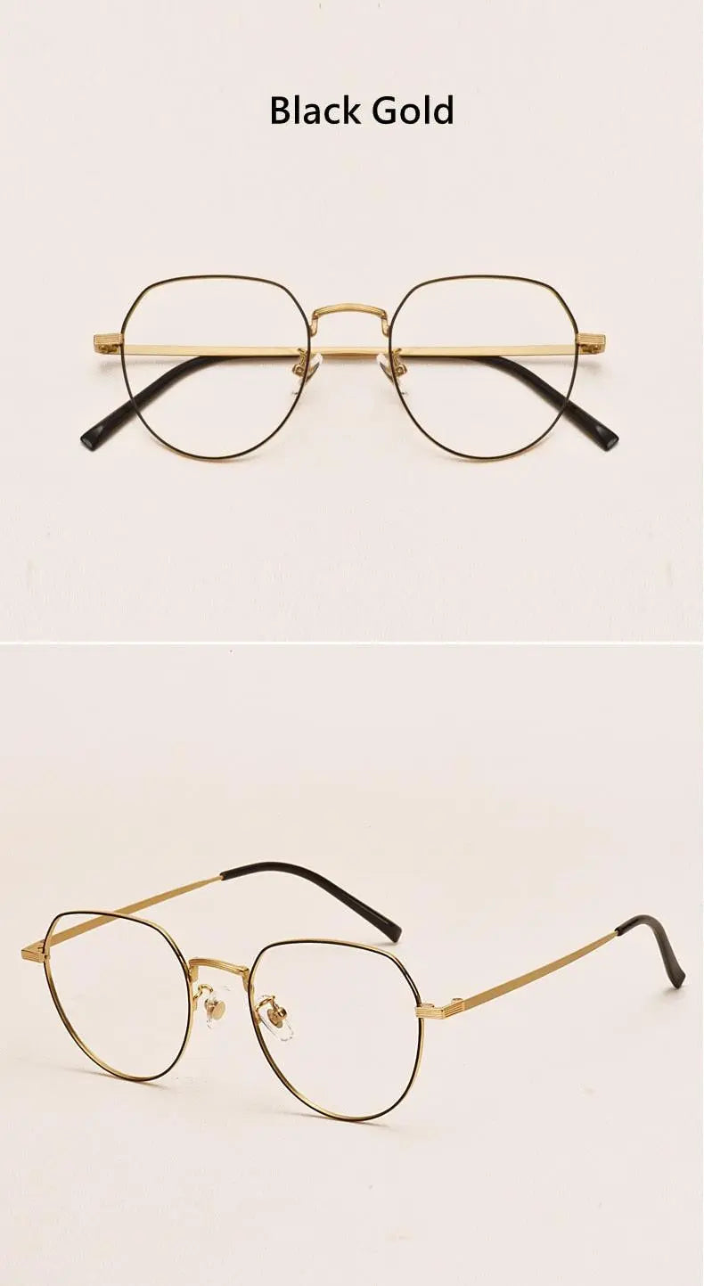 Unisex Round Full Rim Titanium Prescription Glasses 1901 — view 17 | Rx Spectacle