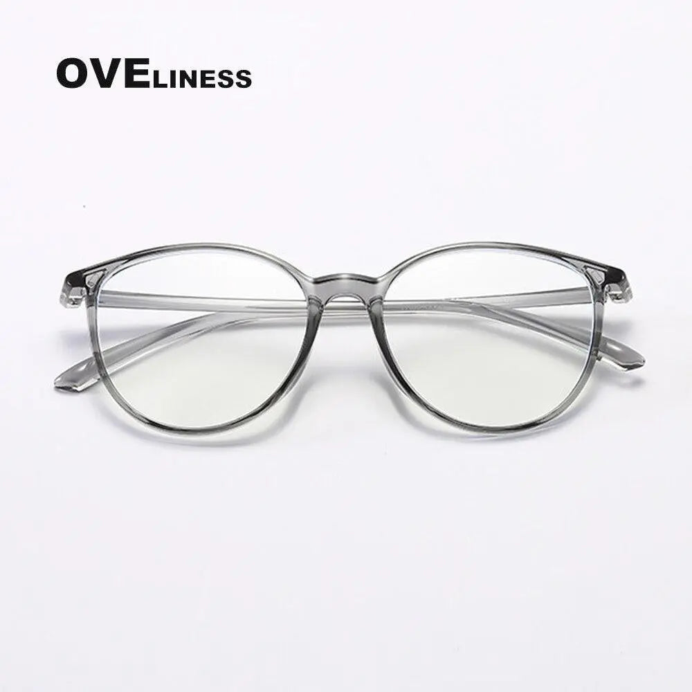 Unisex Round Full Rim Titanium Prescription Glasses 8075 — view 2 | Rx Spectacle