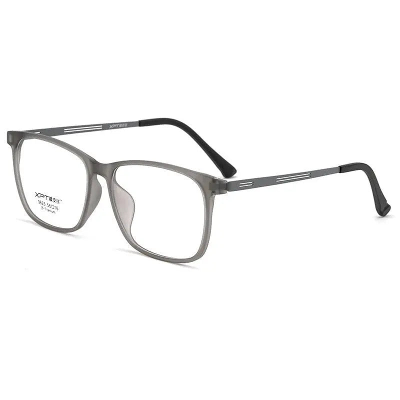 Men's Square Full Rim Titanium Prescription Glasses 9825 — view 6 | Rx Spectacle