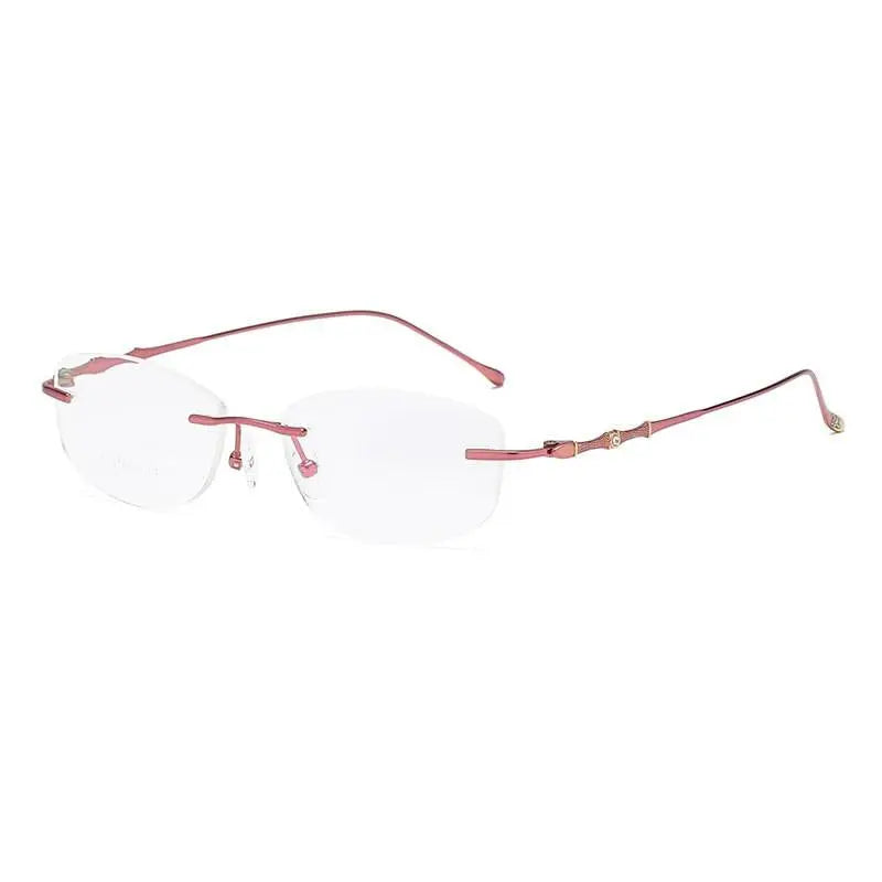 Women's Rimless Titanium Prescription Glasses 2879 — view 10 | Rx Spectacle