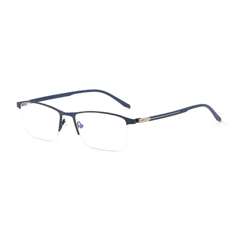 Men's Browline Semi-Rimless Alloy Prescription Glasses 98334 — view 6 | Rx Spectacle