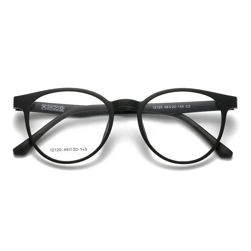 Unisex Full Rim Resin Clip-On Prescription Glasses 12120 — view 6 | Rx Spectacle