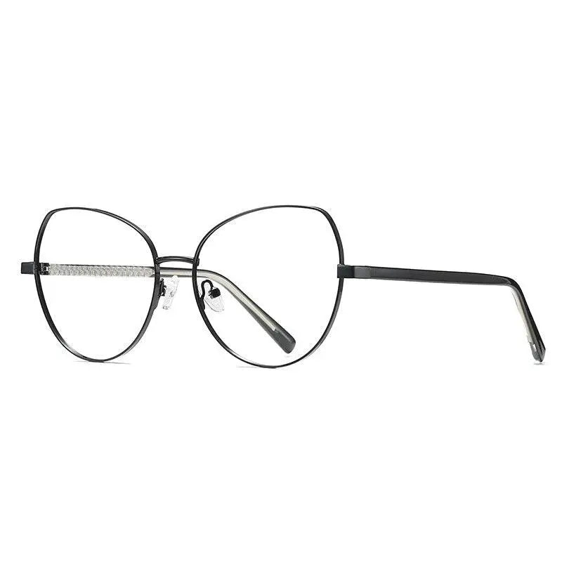 Women's Cat Eye Full Rim Alloy Prescription Glasses 3001 — view 6 | Rx Spectacle