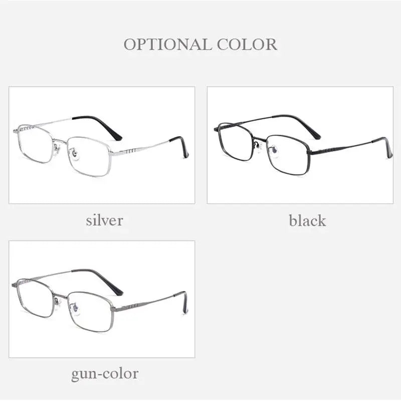 Unisex Full Rim Titanium Prescription Glasses P15303 — view 6 | Rx Spectacle