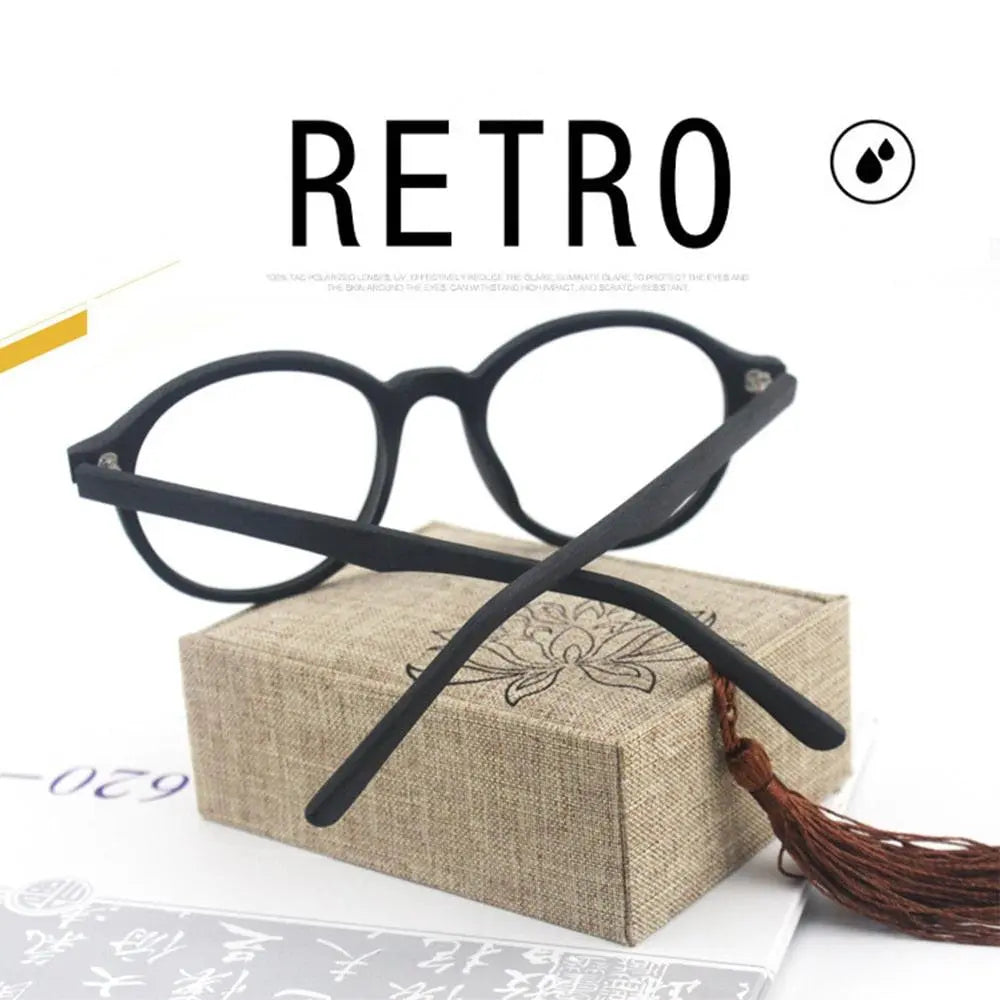Unisex Round Full Rim Wood Prescription Glasses 4237 — view 12 | Rx Spectacle