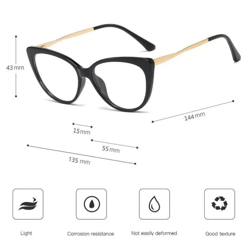 Women's Cat Eye Full Rim Acetate Prescription Glasses 92388 — view 12 | Rx Spectacle