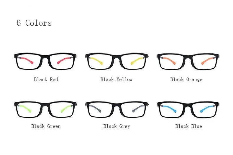 Men's Rectangular Full Rim Titanium Sports Glasses 17209 — view 13 | Rx Spectacle