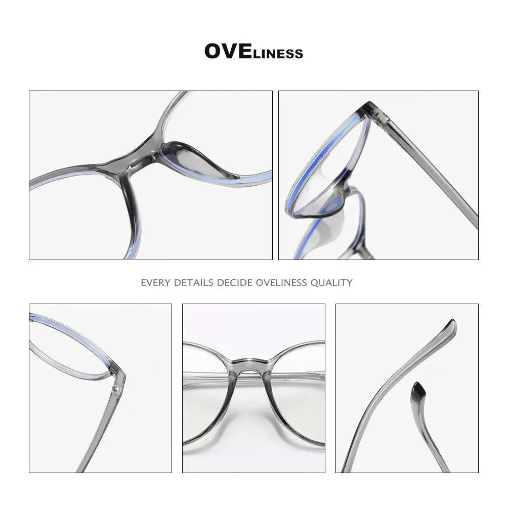 Unisex Round Full Rim Titanium Prescription Glasses 8075 — view 11 | Rx Spectacle