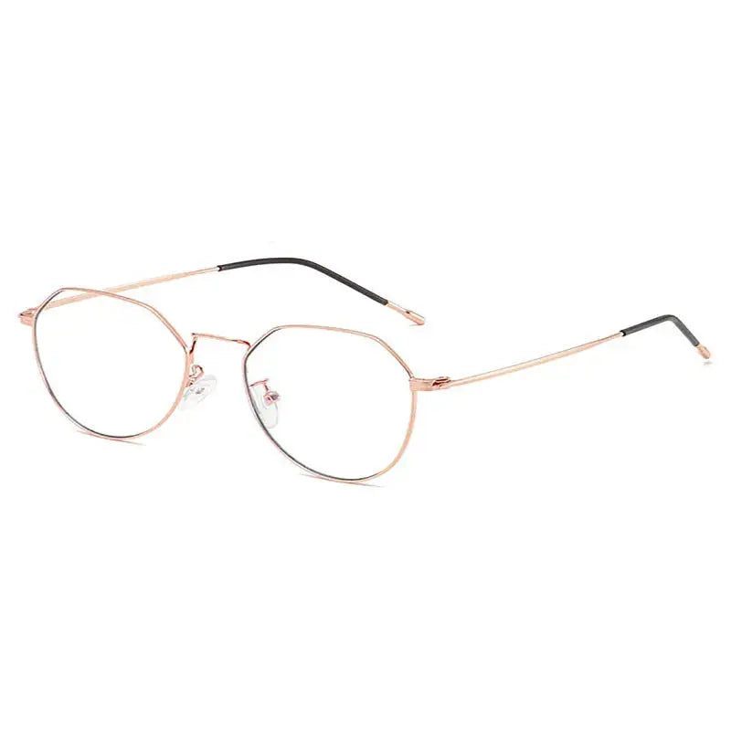 Women's Round Full Rim Alloy Flat Top Prescription Glasses 920219 — view 6 | Rx Spectacle