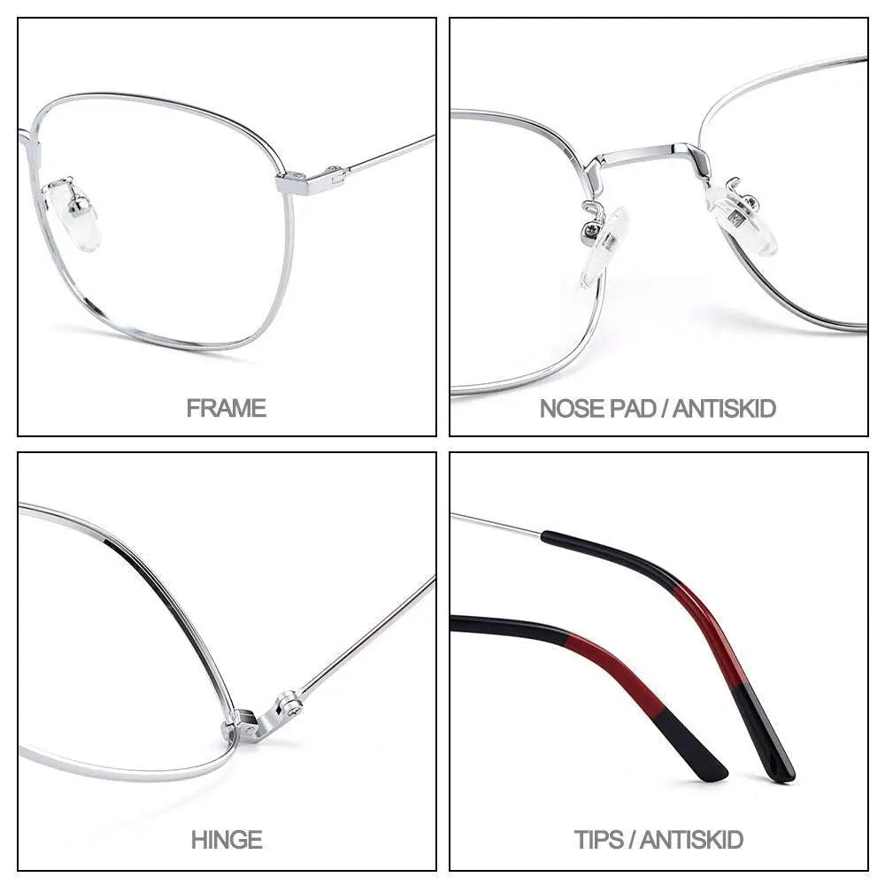 Unisex Square Full Rim Alloy Prescription Glasses M0681 — view 7 | Rx Spectacle