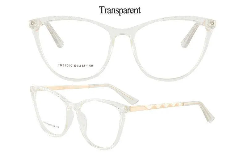 Women's Cat Eye Full Rim TR90 Prescription Glasses 7010 — view 18 | Rx Spectacle