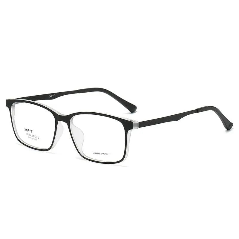 Unisex Square Full Rim Titanium Prescription Glasses 9829 — view 13 | Rx Spectacle