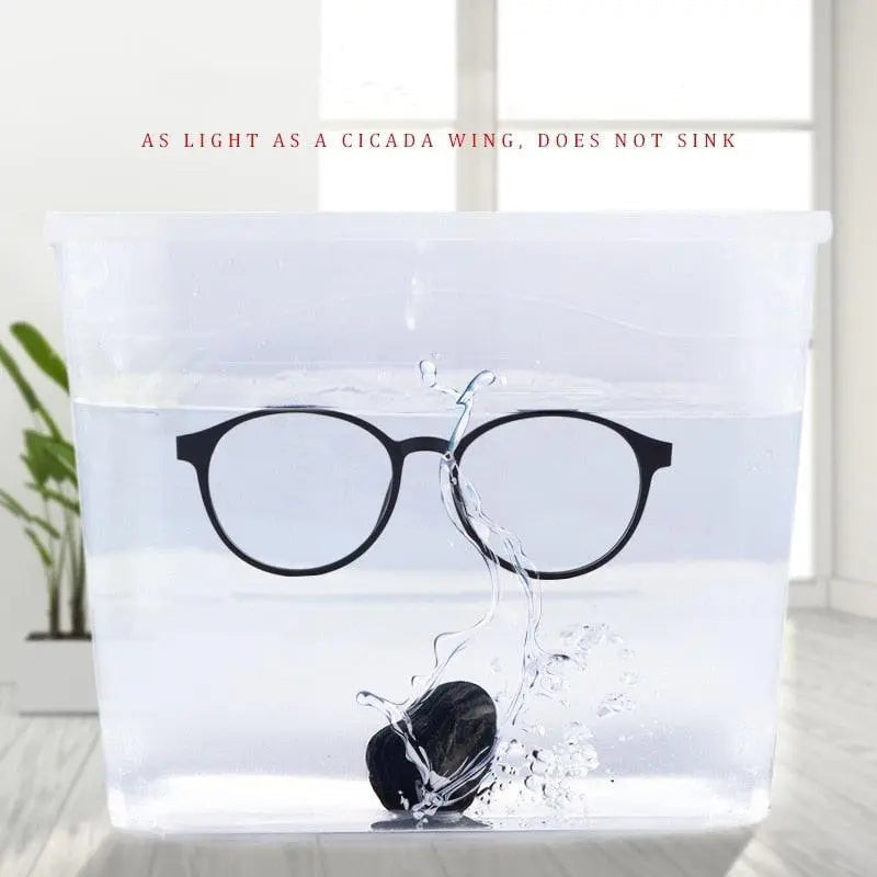 Unisex Round Full Rim Titanium Prescription Glasses 8868T — view 9 | Rx Spectacle