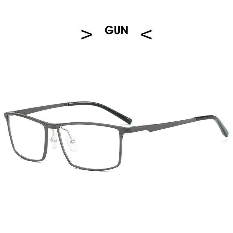Men's Square Full Rim Titanium Prescription Glasses 6330 — view 4 | Rx Spectacle