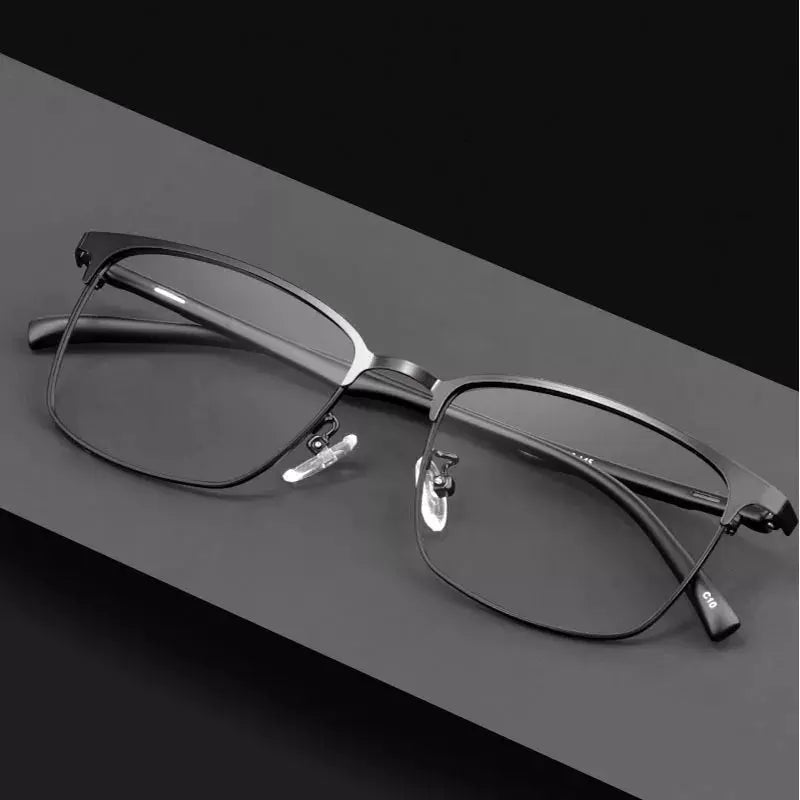 Men's Square Full Rim Alloy Prescription Glasses 5239 — view 1 | Rx Spectacle