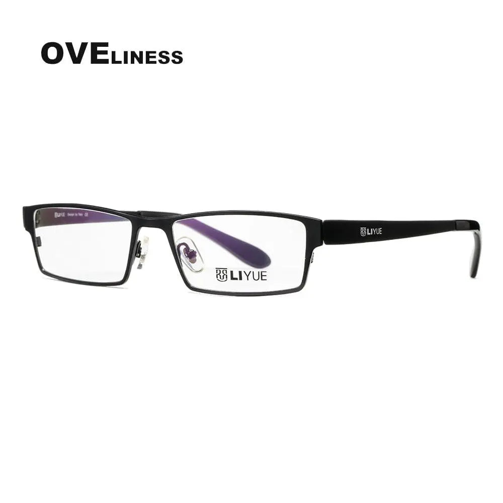 Men's Square Full Rim Alloy Prescription Glasses P9020 — view 2 | Rx Spectacle