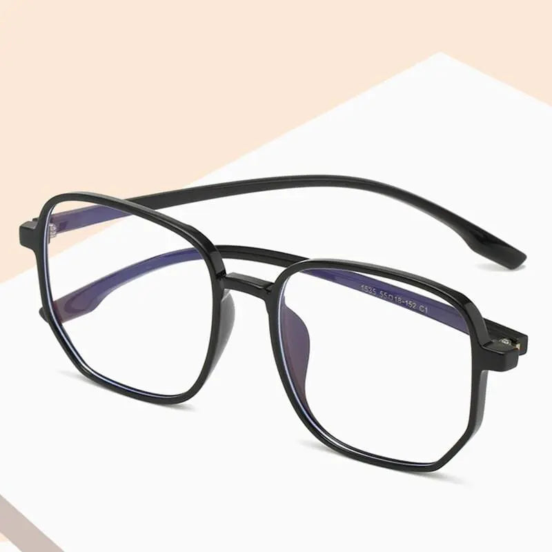 Women's Round Full Rim TR90 Oversized Prescription Glasses 1535 — view 4 | Rx Spectacle