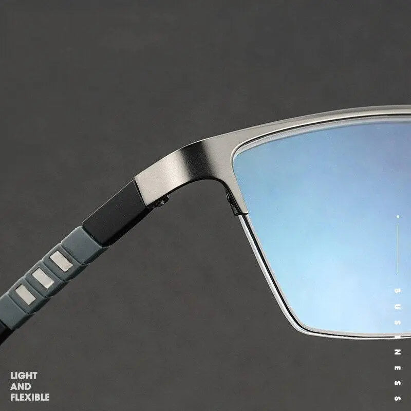 Men's Semi-Rimless Titanium Prescription Glasses P9806 — view 7 | Rx Spectacle