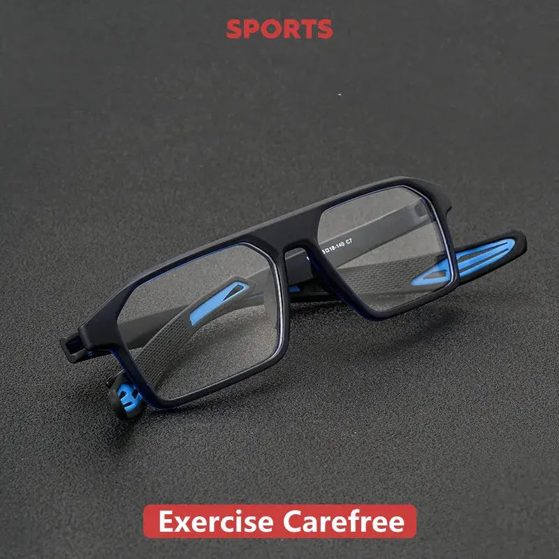Unisex Square Full Rim TR90 Sports Glasses 1218 — view 4 | Rx Spectacle