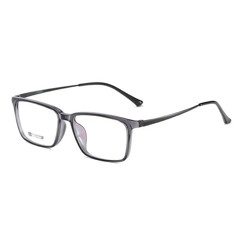 Men's Rectangular Full Rim Titanium Prescription Glasses 7036 — view 11 | Rx Spectacle