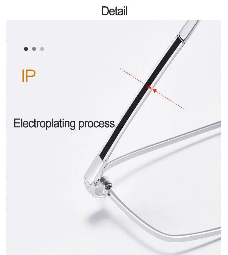 Unisex Full Rim Titanium Prescription Glasses 10109 — view 17 | Rx Spectacle