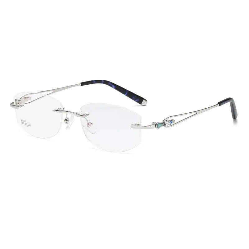 Women's Rimless Titanium Prescription Glasses 58111 — view 11 | Rx Spectacle
