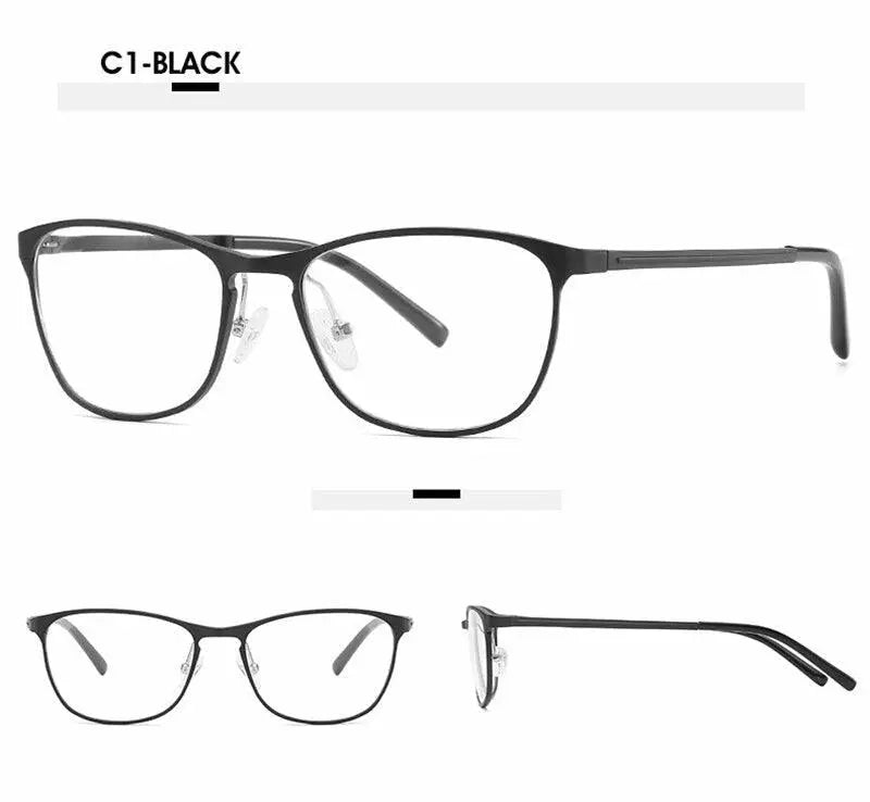 Unisex Square Full Rim Alloy Prescription Glasses 6290 — view 13 | Rx Spectacle