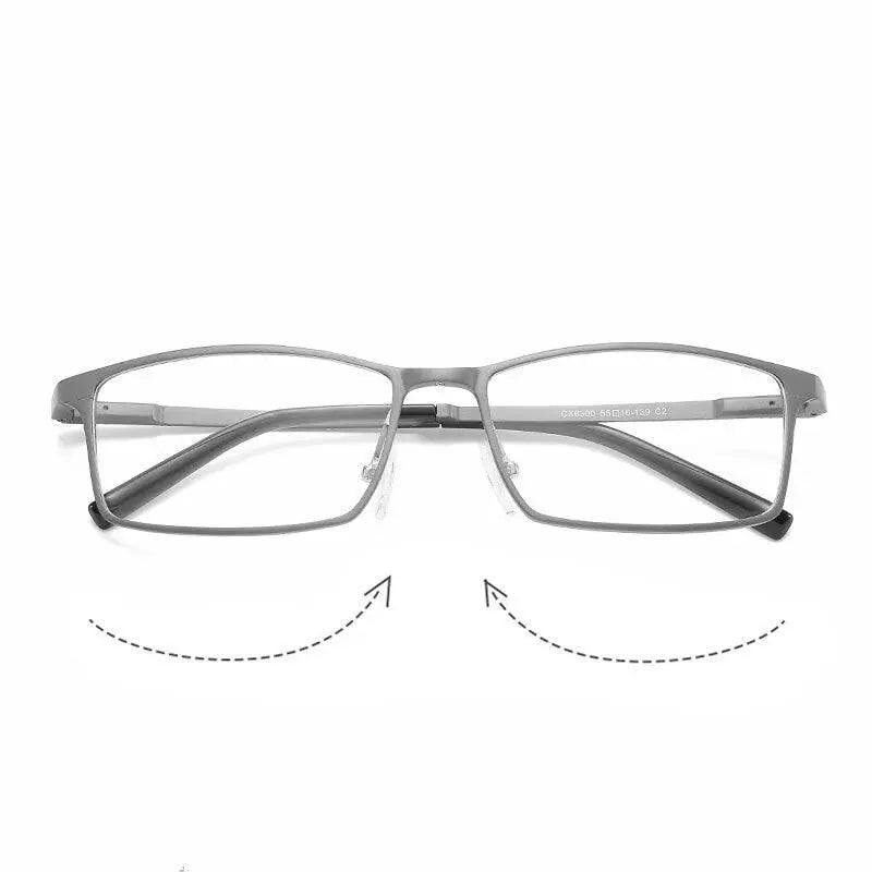 Unisex Square Full Rim Alloy Prescription Glasses 6300 — view 5 | Rx Spectacle