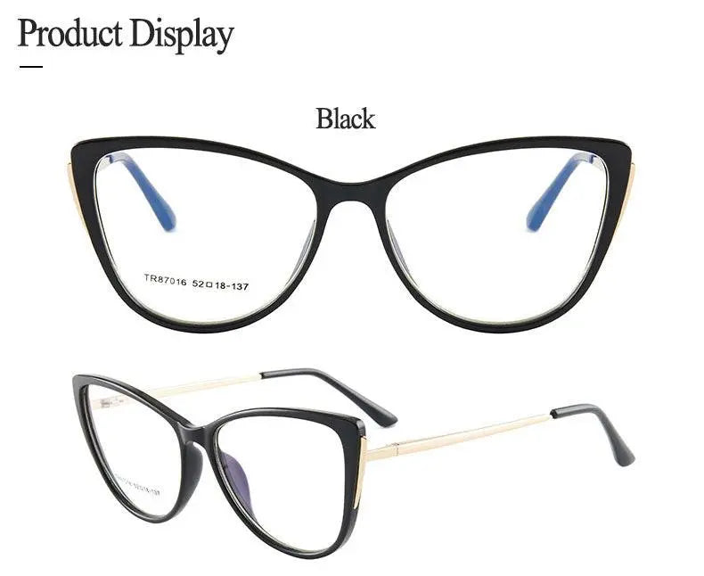 Women's Cat Eye Full Rim TR90 Prescription Glasses 7016 — view 15 | Rx Spectacle