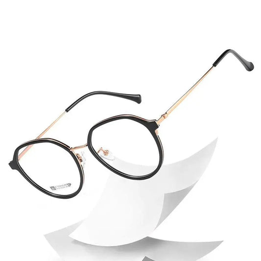 Unisex Round Full Rim Titanium Prescription Glasses 7012 — view 1 | Rx Spectacle