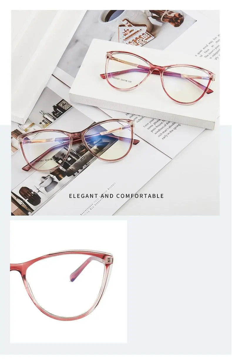 Women's Cat Eye Full Rim TR90 Prescription Glasses TR7001 — view 11 | Rx Spectacle