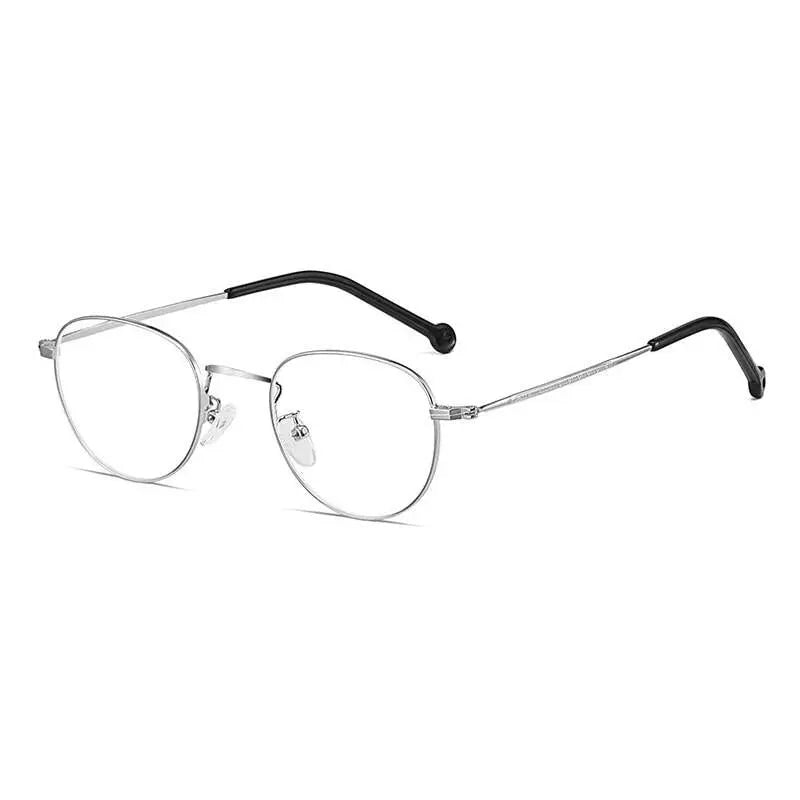 Unisex Round Full Rim Alloy Prescription Glasses 9957 — view 9 | Rx Spectacle