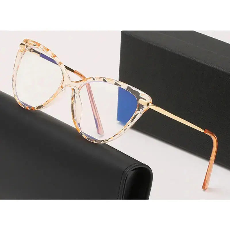 Women's Cat Eye Full Rim Titanium Prescription Glasses 901379 — view 5 | Rx Spectacle