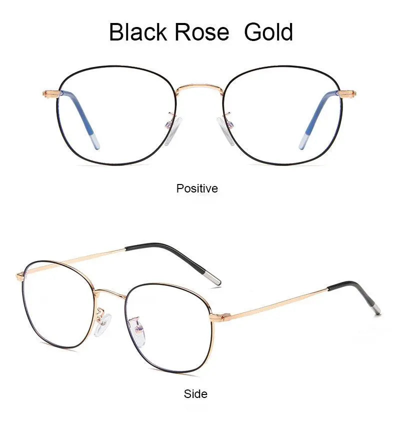 Unisex Round Full Rim Alloy Prescription Glasses 33006 — view 14 | Rx Spectacle