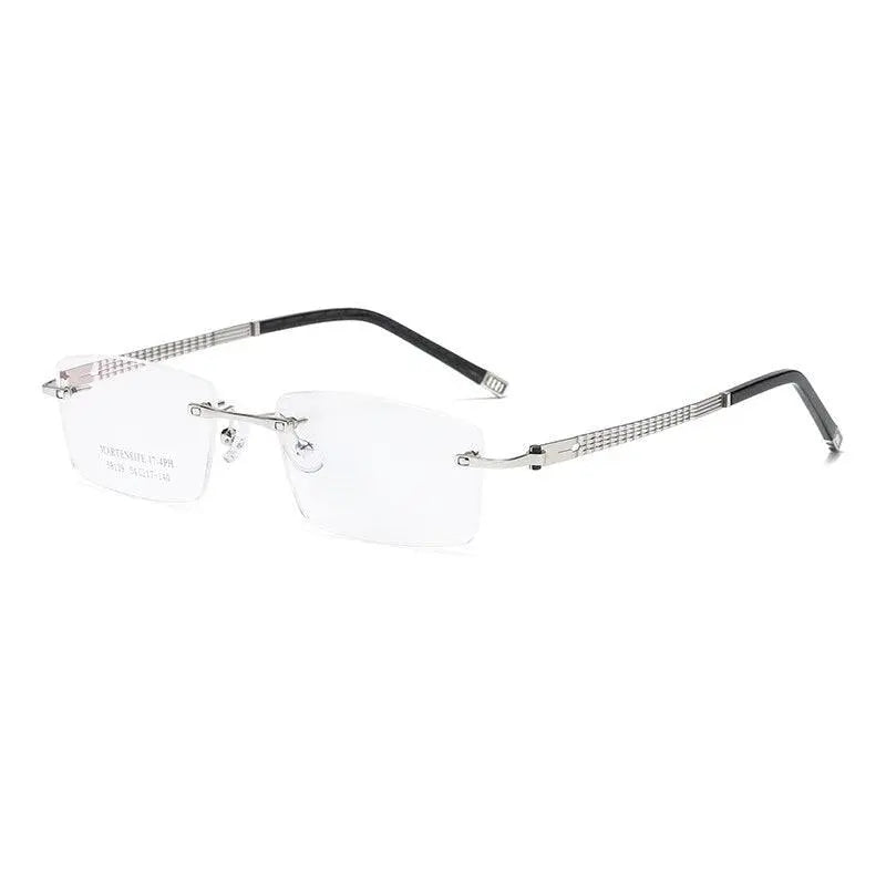 Unisex Square Rimless Prescription Glasses 58129 — view 6 | Rx Spectacle
