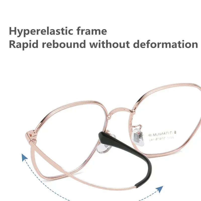 Unisex Polygon Full Rim Titanium Prescription Glasses 2237 — view 5 | Rx Spectacle