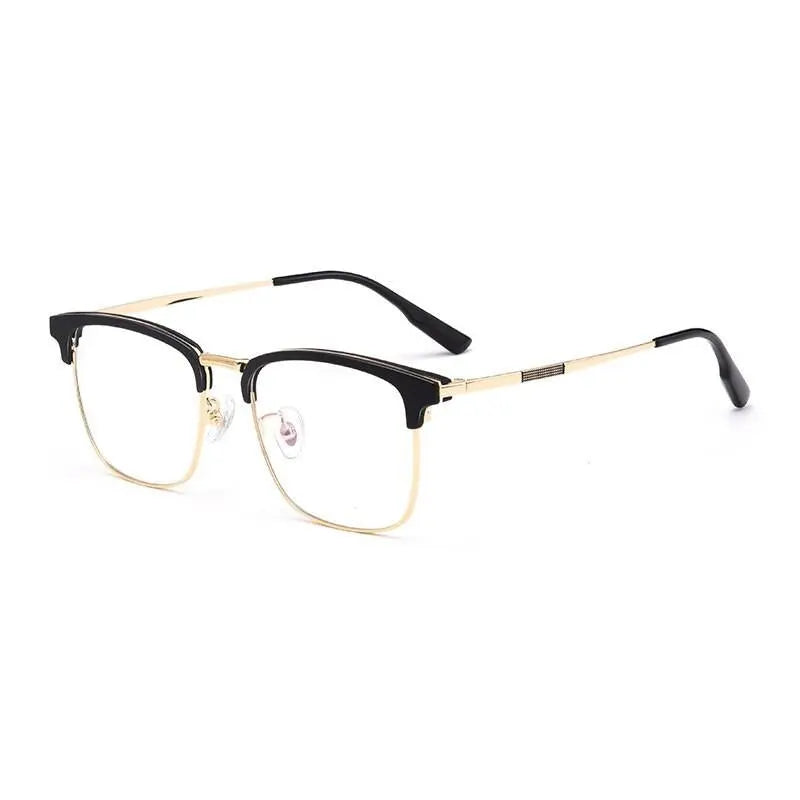 Men's Square Full Rim Titanium Prescription Glasses 2312YJ — view 4 | Rx Spectacle