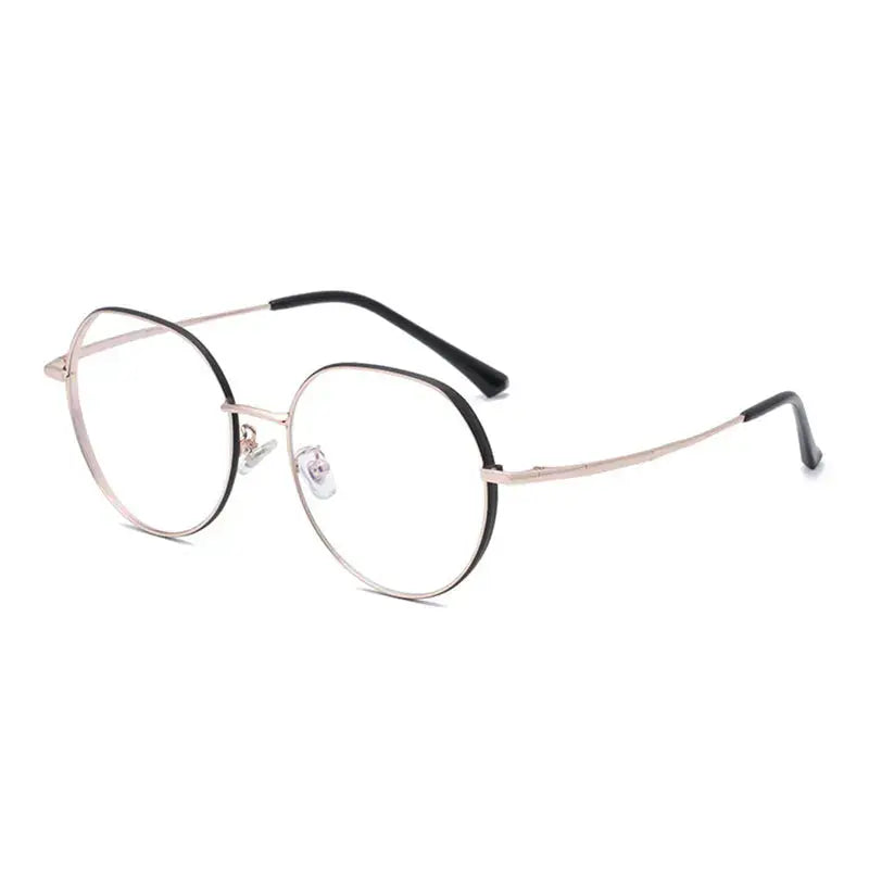 Women's Round Full Rim Titanium Flat Top Prescription Glasses 471122 — view 3 | Rx Spectacle