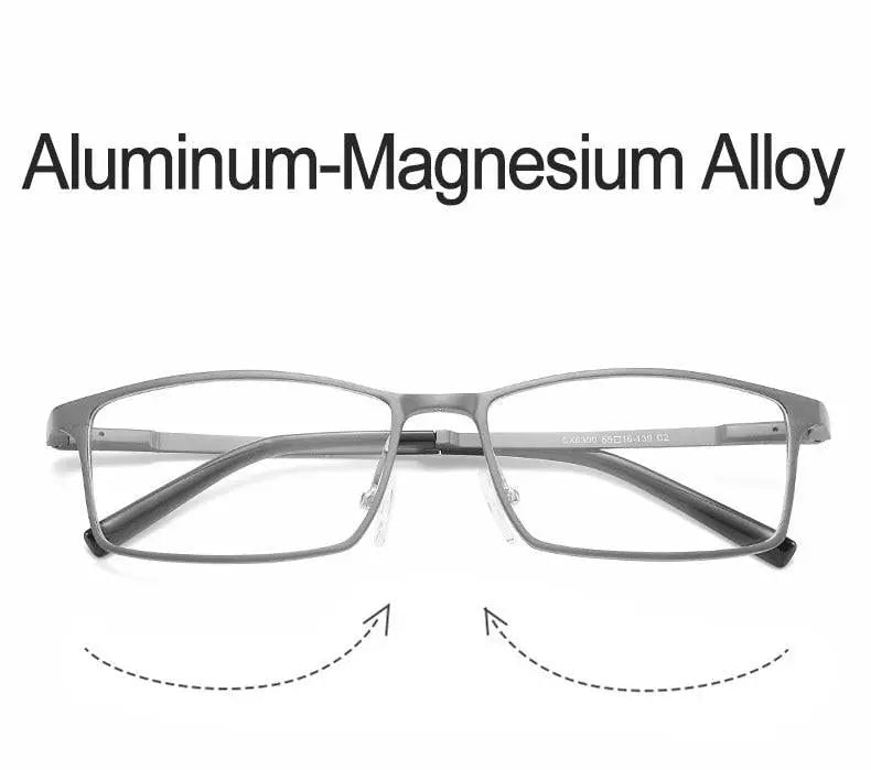 Unisex Square Full Rim Alloy Prescription Glasses 6300 — view 11 | Rx Spectacle