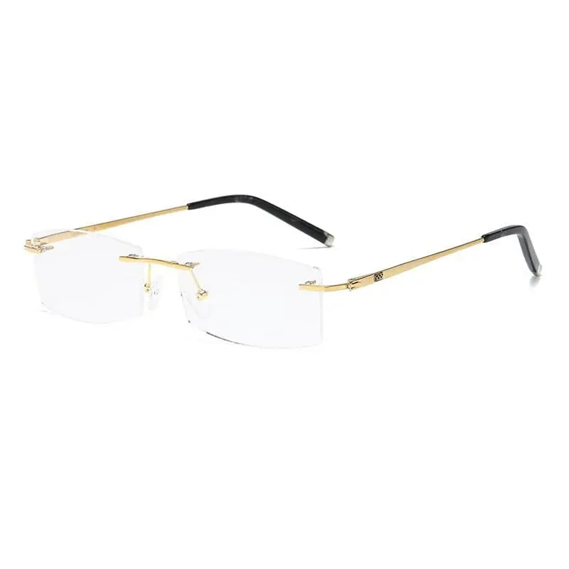 Unisex Rimless Titanium Prescription Glasses 9119 — view 6 | Rx Spectacle