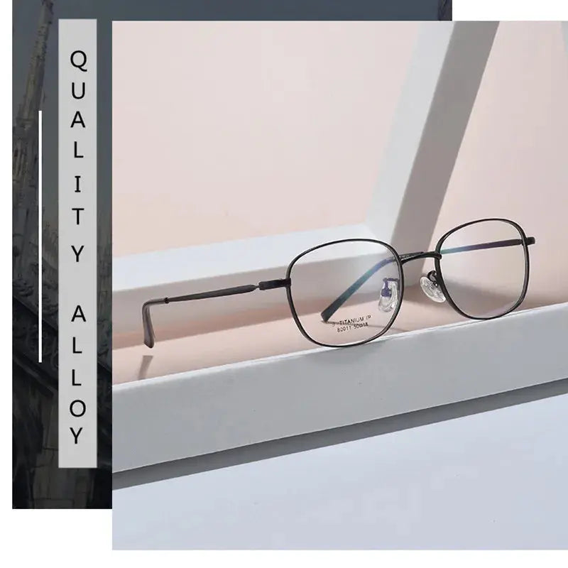 Unisex Irregular Full Rim Alloy Reading Glasses 80011 — view 2 | Rx Spectacle