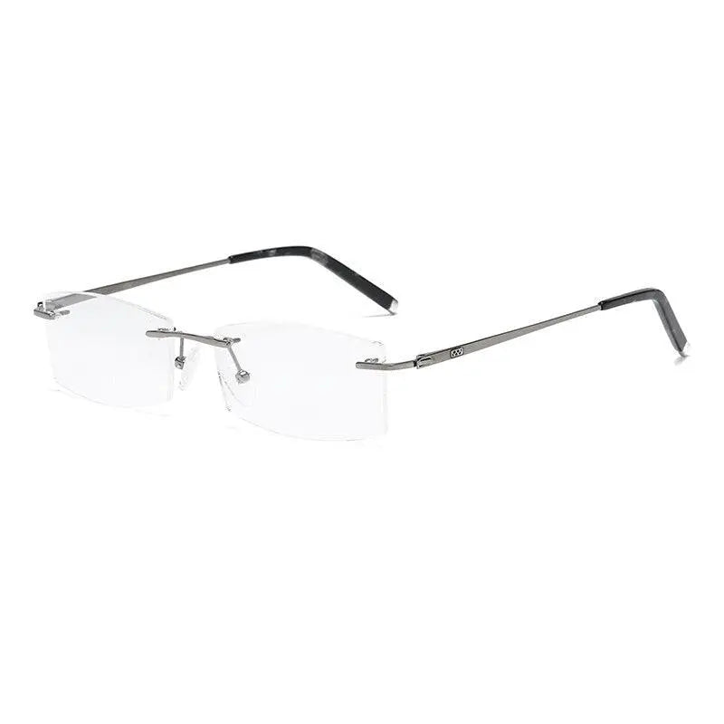 Unisex Rimless Titanium Prescription Glasses 9119 — view 9 | Rx Spectacle