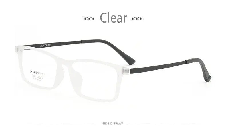 Unisex Rectangular Full Rim Titanium Prescription Glasses 9821 — view 19 | Rx Spectacle
