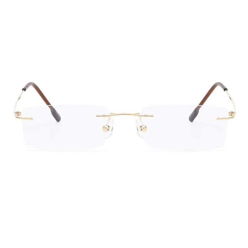 Unisex Rimless Titanium Prescription Glasses 522 — view 6 | Rx Spectacle