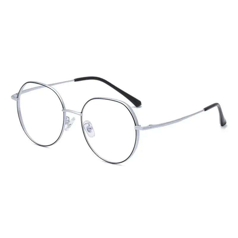 Women's Round Full Rim Titanium Flat Top Prescription Glasses 471122 — view 4 | Rx Spectacle