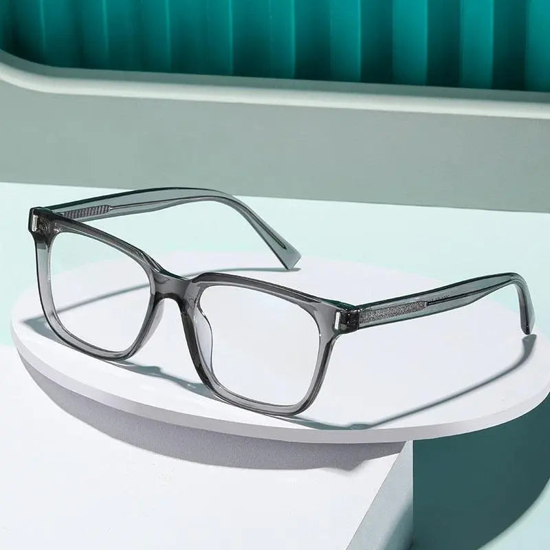Unisex Square Full Rim Titanium Prescription Glasses 2091 — view 2 | Rx Spectacle