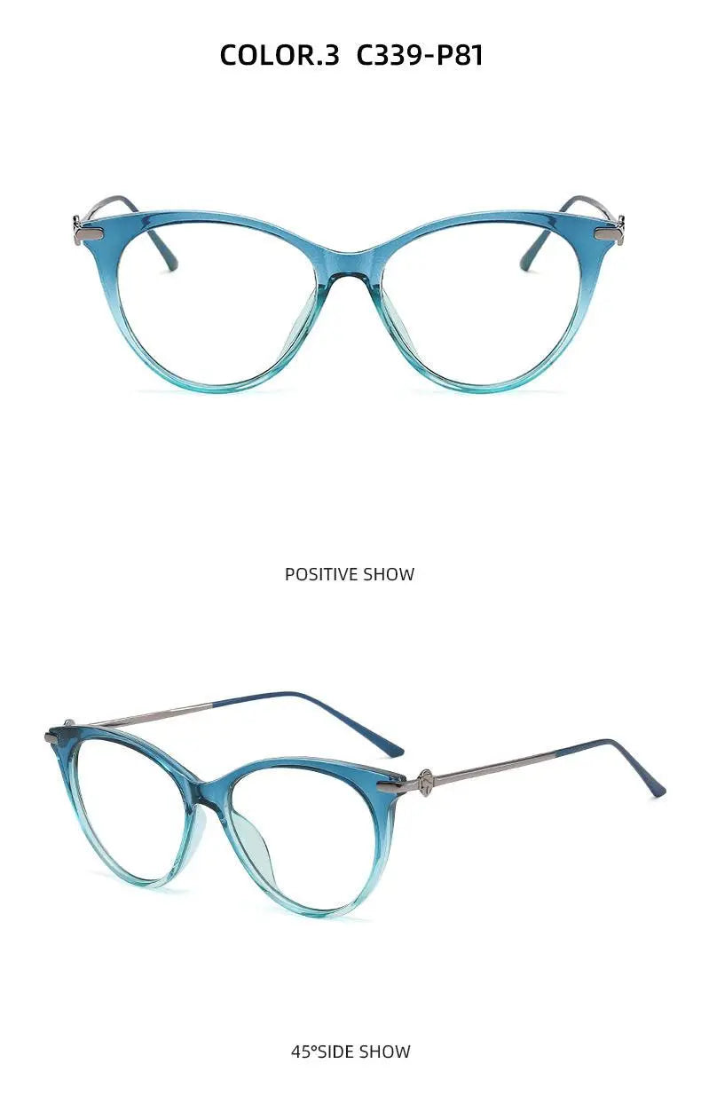 Women's Cat Eye Full Rim TR90 Prescription Glasses Tr2335 — view 14 | Rx Spectacle